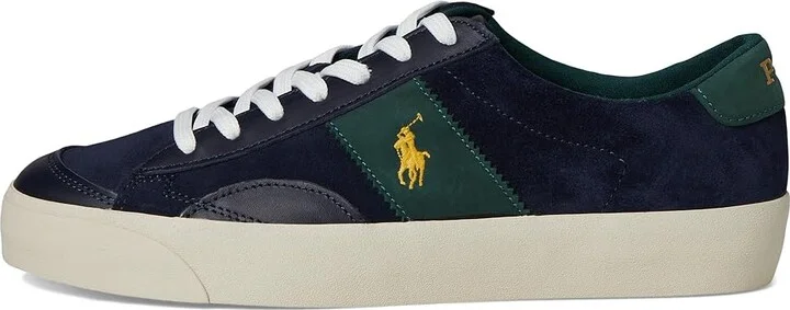 Polo Ralph Lauren Suede Leather-Sayer Sport-Sneakers-Low Top Lace Men's Shoes Navy/Forest : 9.5 D - Medium, Leather/Suede - Image 6