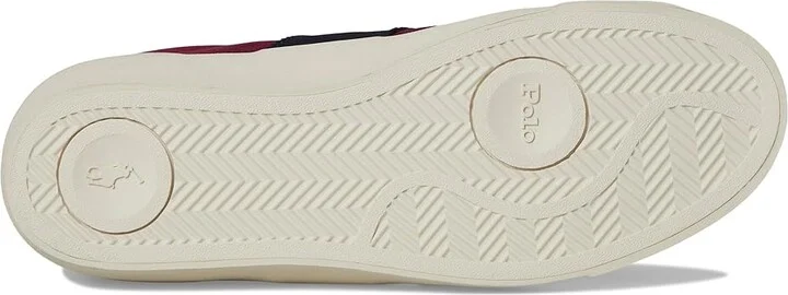 Polo Ralph Lauren Suede Leather-Sayer Sport-Sneakers-Low Top Lace Men's Shoes Wine/Navy : 12 D - Medium, Leather/Suede - Image 3