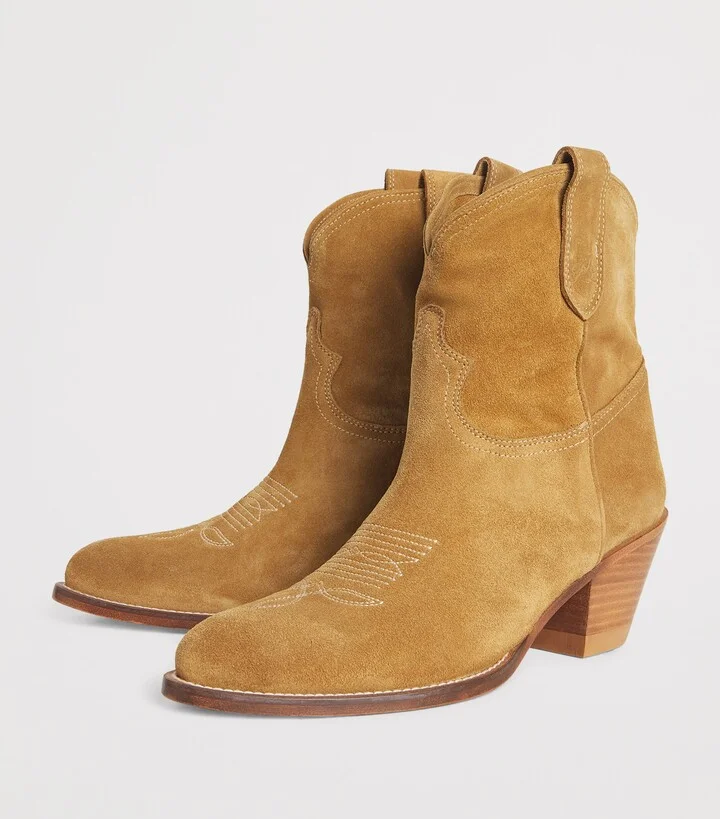 Polo Ralph Lauren Suede Western Ankle Boots 55 - Image 2