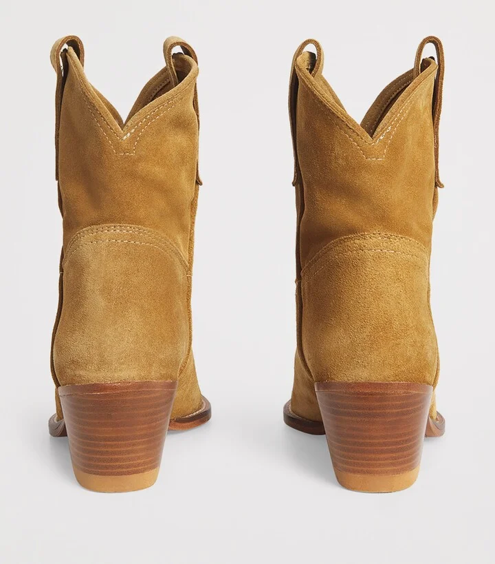 Polo Ralph Lauren Suede Western Ankle Boots 55 - Image 3