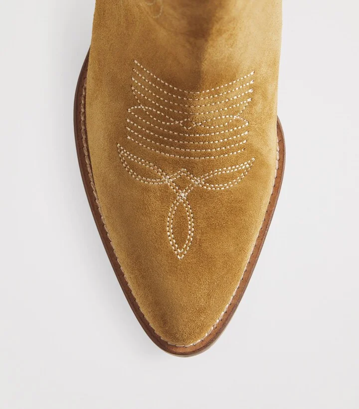 Polo Ralph Lauren Suede Western Ankle Boots 55 - Image 4