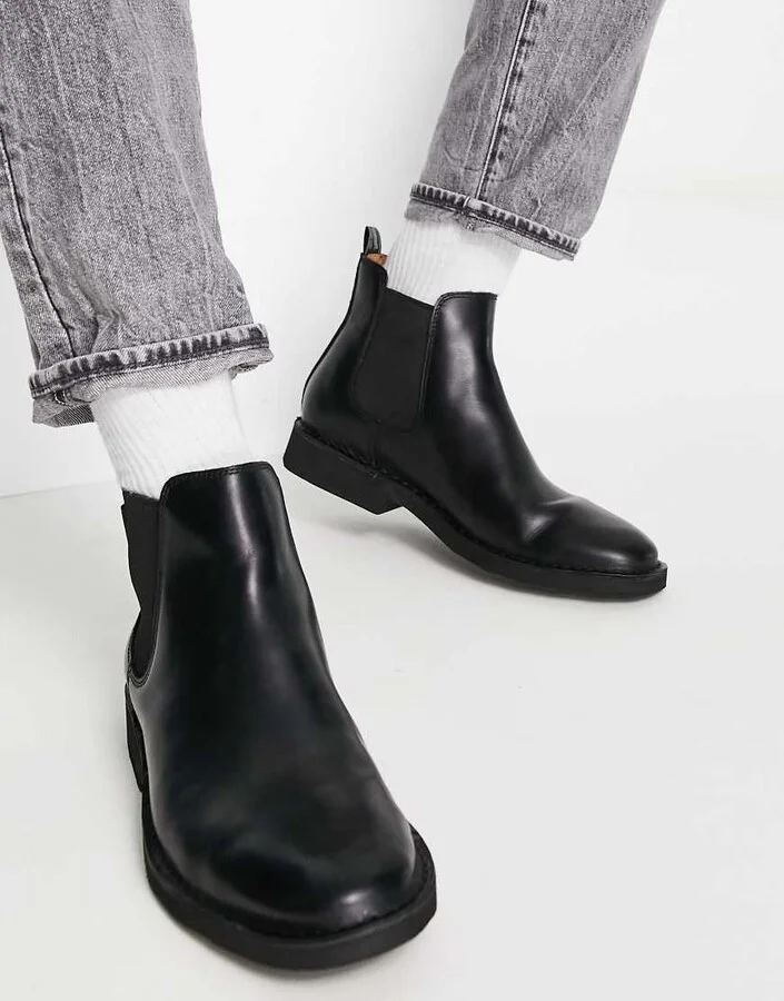 Polo Ralph Lauren Talan leather Chelsea boots in black - Image 4