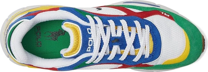Polo Ralph Lauren Trackster 275 Men's Shoes Multi/White : 7 D - Medium, Leather - Image 2