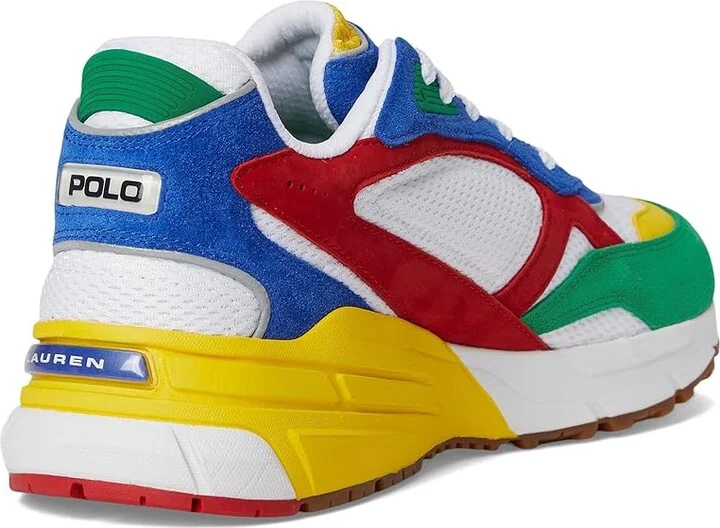 Polo Ralph Lauren Trackster 275 Men's Shoes Multi/White : 7 D - Medium, Leather - Image 4
