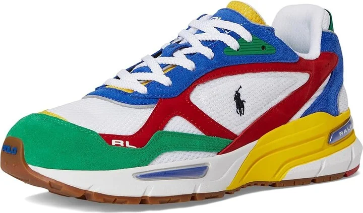 Polo Ralph Lauren Trackster 275 Men's Shoes Multi/White : 7 D - Medium, Leather - Image 5