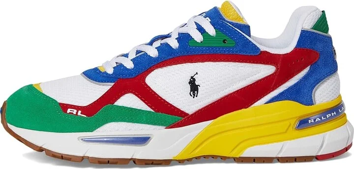 Polo Ralph Lauren Trackster 275 Men's Shoes Multi/White : 7 D - Medium, Leather - Image 6