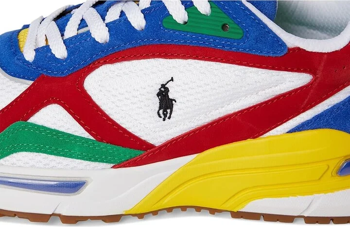 Polo Ralph Lauren Trackster 275 Men's Shoes Multi/White : 7 D - Medium, Leather - Image 7