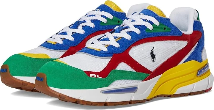 Polo Ralph Lauren Trackster 275 Men's Shoes Multi/White : 7 D - Medium, Leather