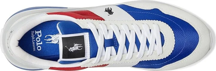 Polo Ralph Lauren Train 89 Men's Shoes Bianco/Red/Royal : 10.5 D - Medium, Leather/Suede/Wool - Image 2