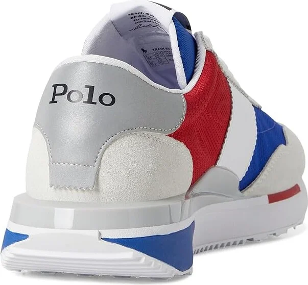 Polo Ralph Lauren Train 89 Men's Shoes Bianco/Red/Royal : 10.5 D - Medium, Leather/Suede/Wool - Image 4