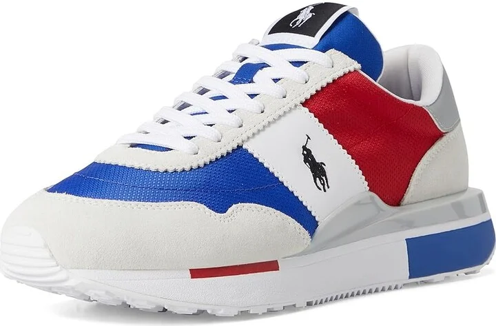 Polo Ralph Lauren Train 89 Men's Shoes Bianco/Red/Royal : 10.5 D - Medium, Leather/Suede/Wool - Image 5