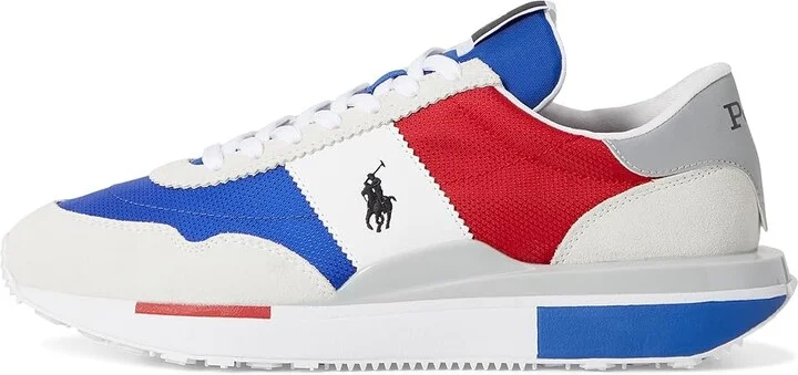 Polo Ralph Lauren Train 89 Men's Shoes Bianco/Red/Royal : 10.5 D - Medium, Leather/Suede/Wool - Image 6