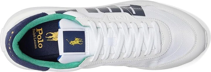 Polo Ralph Lauren Train 89 Men's Shoes White/Multi : 10 D - Medium, Leather/Suede/Wool - Image 2