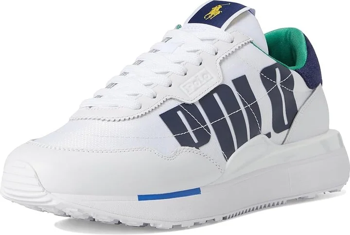 Polo Ralph Lauren Train 89 Men's Shoes White/Multi : 10 D - Medium, Leather/Suede/Wool - Image 5