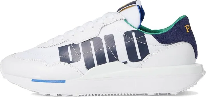 Polo Ralph Lauren Train 89 Men's Shoes White/Multi : 10 D - Medium, Leather/Suede/Wool - Image 6
