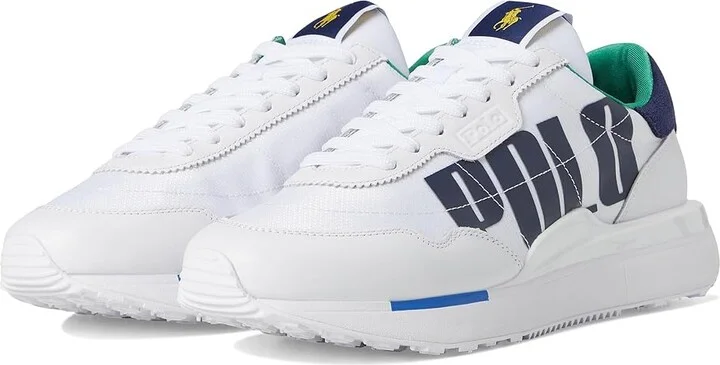 Polo Ralph Lauren Train 89 Men's Shoes White/Multi : 10 D - Medium, Leather/Suede/Wool