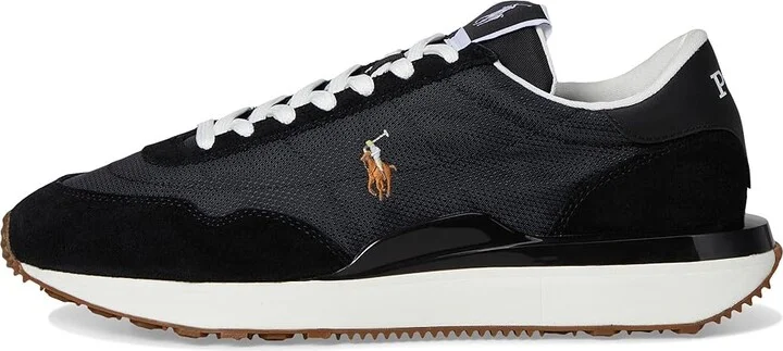 Polo Ralph Lauren Train 89 Suede-Paneled Sneakers Men's Shoes Black/Multi Pp : 9 D - Medium - Image 6