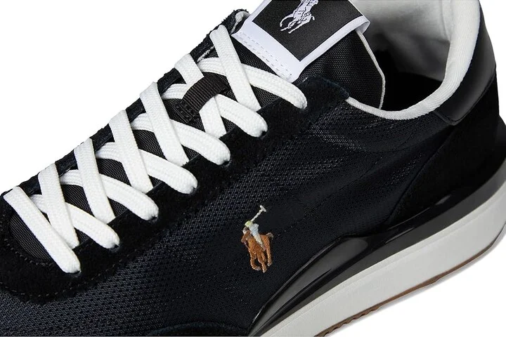 Polo Ralph Lauren Train 89 Suede-Paneled Sneakers Men's Shoes Black/Multi Pp : 9 D - Medium - Image 7