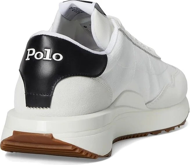 Polo Ralph Lauren Train 89 Suede-Paneled Sneakers Men's Shoes Deckwash White/Multi Pp : 12 D - Medium - Image 4