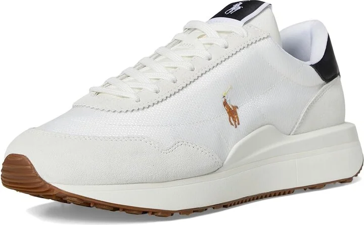 Polo Ralph Lauren Train 89 Suede-Paneled Sneakers Men's Shoes Deckwash White/Multi Pp : 12 D - Medium - Image 5