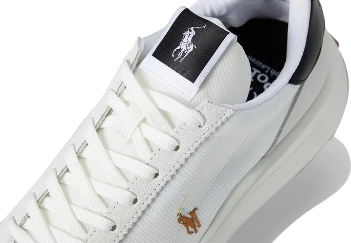 Polo Ralph Lauren Train 89 Suede-Paneled Sneakers Men's Shoes Deckwash White/Multi Pp : 12 D - Medium - Image 7