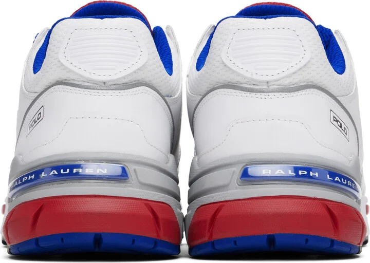 Polo Ralph Lauren White & Red Trackster 200 Sneakers - Image 2