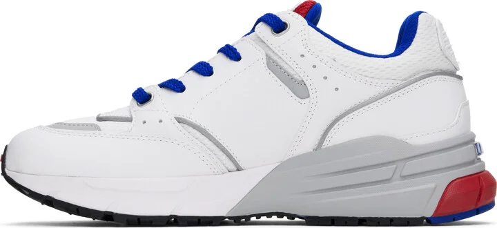 Polo Ralph Lauren White & Red Trackster 200 Sneakers - Image 3