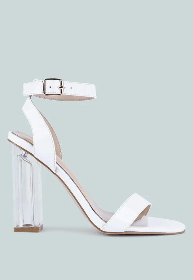 Poloma Chunky Clear High Heeled Sandals