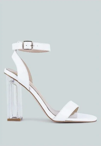 Poloma Clear Block Heel Party Sandals Women