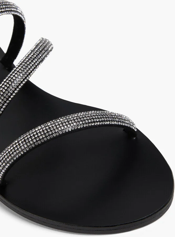 Polytimi crystal-embellished leather sandals - Image 4