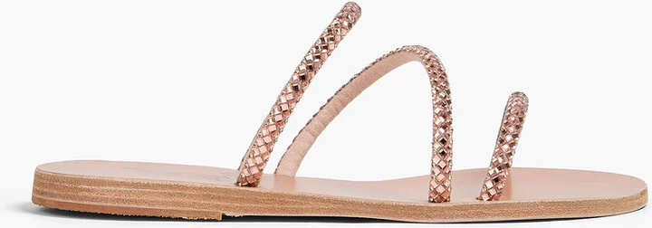Polytimi crystal-embellished leather sandals