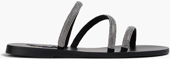 Polytimi crystal-embellished leather sandals