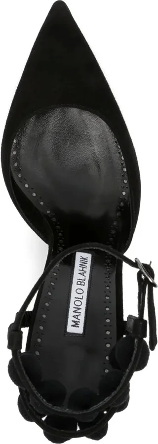 Pom-Pom Detail Pointed Pumps - Image 4