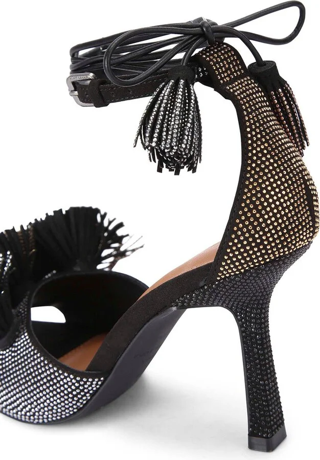 Pompom Ankle Strap Sandal - Image 4