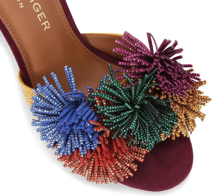 Pompom Ankle Strap Sandal - Image 6