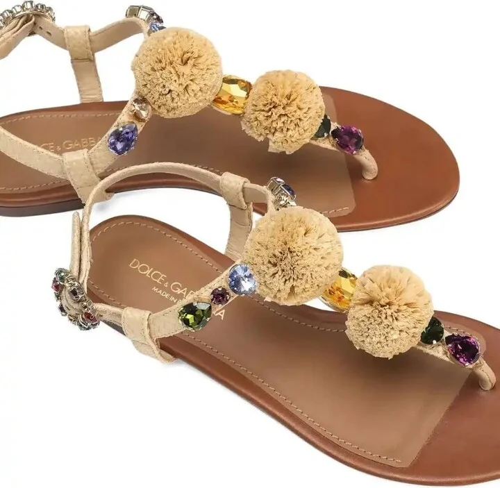 Pompom-Detail Sandals - Image 4