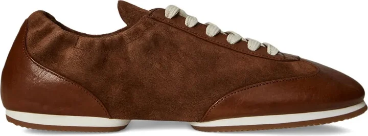 Pony Ballerina debossed-logo lace-up sneakers