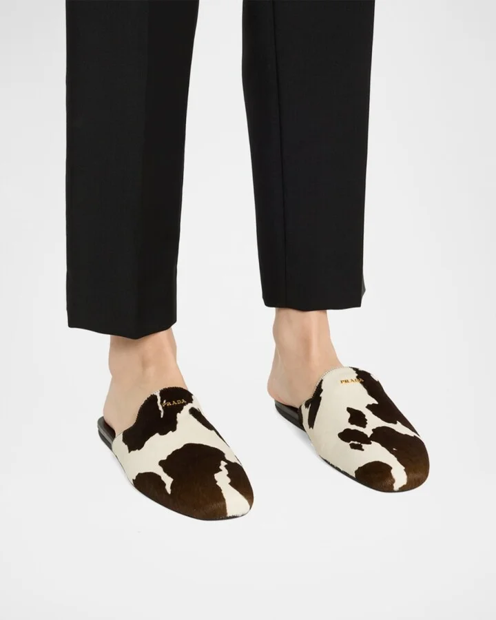 Pony Hair Flat Mules - Image 3