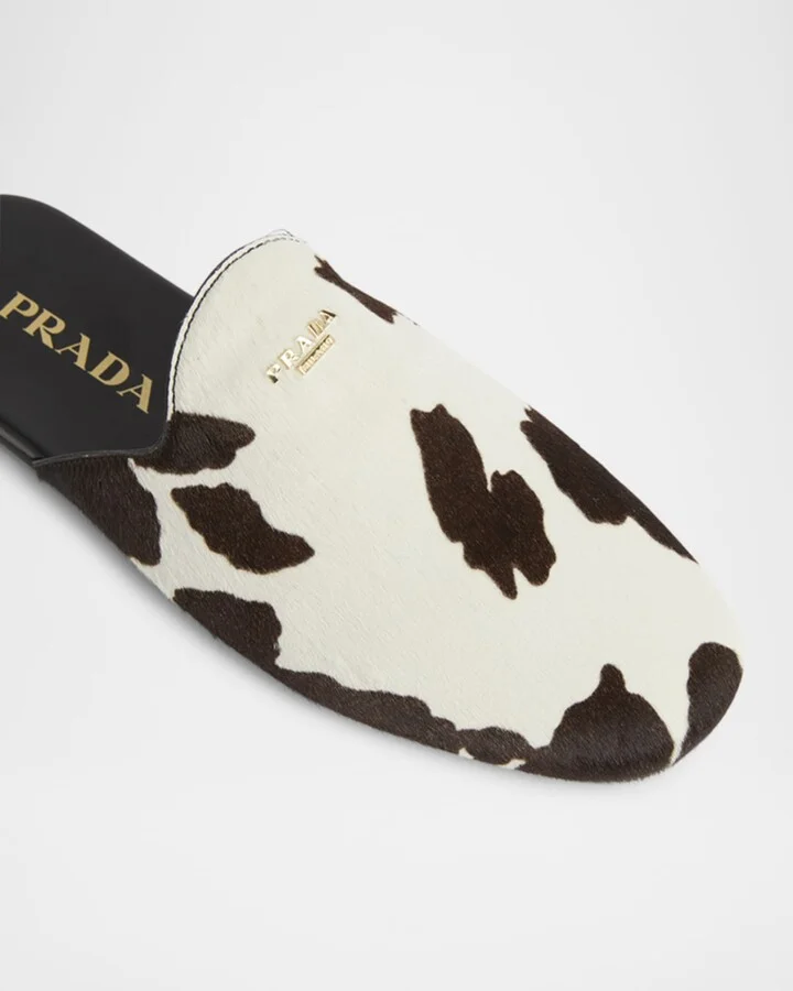 Pony Hair Flat Mules - Image 8