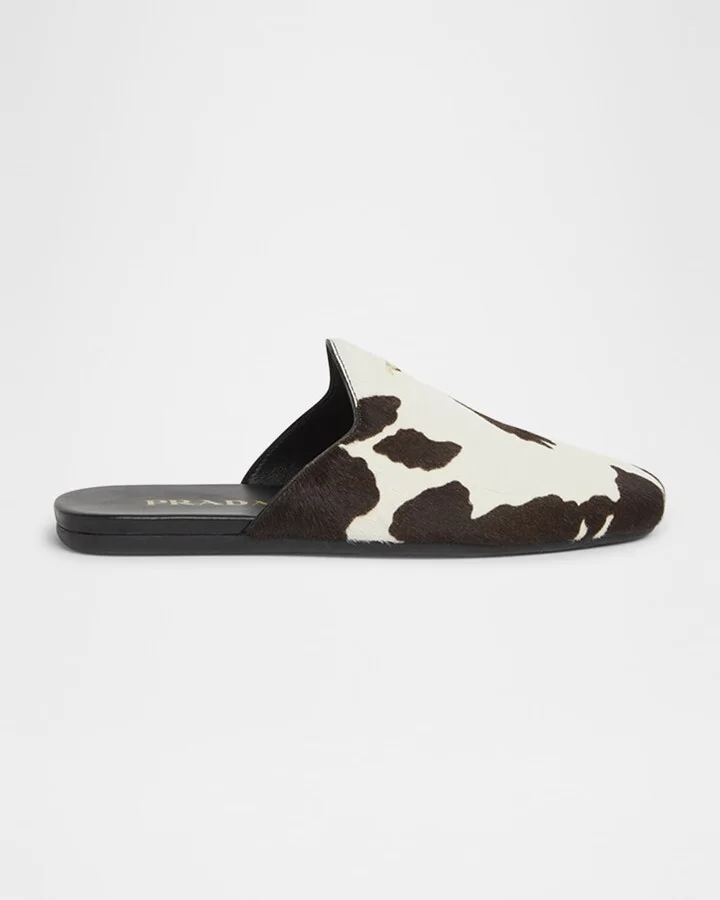 Pony Hair Flat Mules