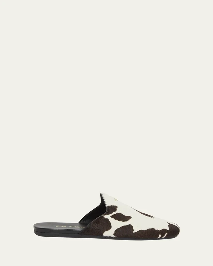 Pony Hair Flat Mules