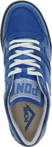 PONY Mens Astro Classic Genuine Leather Premium Lace Up Athletic Sneaker Shoe, Blue/White, Size - Image 4