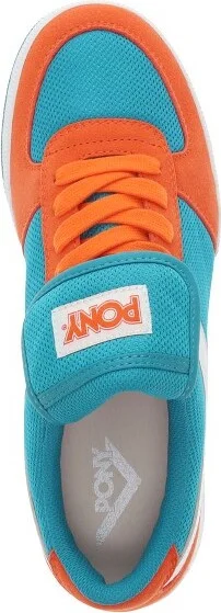 PONY Mens Linebacker Archive Genuine Leather and Mesh Premium Lace Up Athletic Sneaker Shoe, White/Blue/Red, Size - Image 4