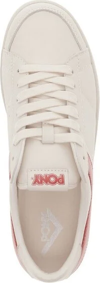 PONY Mens M-80 Low Genuine Leather Premium Lace Up Athletic Sneaker Shoe, Off White/Black, Size - Image 3