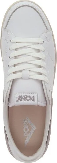 PONY Mens M-80 Low Genuine Leather Premium Lace Up Athletic Sneaker Shoe, Off White/Black, Size - Image 4