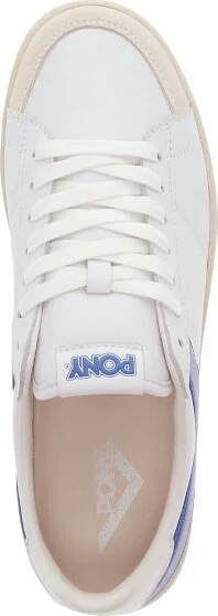 PONY Mens M-Pro Low Genuine Leather and Suede Premium Lace Up Athletic Sneaker Shoe, White/Blue/Off White, Size - Image 2