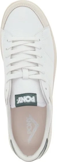 PONY Mens M-Pro Low Lux Genuine Leather and Suede Premium Lace Up Athletic Sneaker Shoe, White/Green/Oatmeal, Size - Image 2