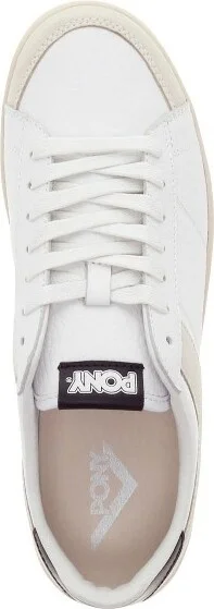 PONY Mens M-Pro Low Lux Genuine Leather and Suede Premium Lace Up Athletic Sneaker Shoe, White/Green/Oatmeal, Size - Image 3