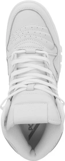 PONY Mens M100 Genuine Leather Premium Hightop Lace Up Athletic Sneaker Shoe, White, Size - Image 4