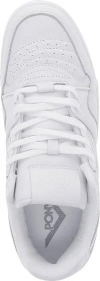 PONY Mens M100 Low Genuine Leather Premium Lace Up Athletic Sneaker Shoe, White/Gray, Size - Image 3